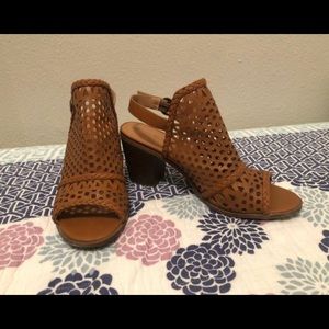 Big Buddha peep toe ankle boots